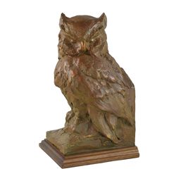 Sandy Scott-Owl Bronze Bookend