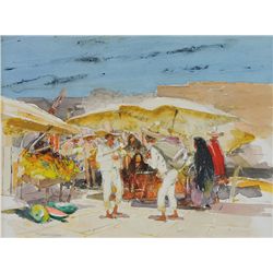 Oscar Edmund Berninghaus-Mexican Market Scene