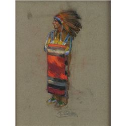 Tim Solliday-Indian with Blanket