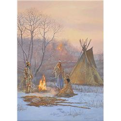 Hubert Wackermann-Indian Camp in Winter