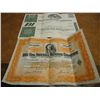 Image 1 : 2 VINTAGE STOCK CERTIFICATES SEE DESCRIPTION