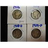 Image 1 : 1916,17-D,18-D 7 19 MERCURY DIMES