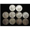 Image 1 : 10 ASSORTED 1940'S MERCURY DIMES AU/UNC