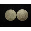 Image 2 : 1883 WITH & WITHOUT CENTS LIBERTY "V" NICKELS