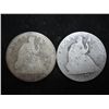 Image 1 : 1887 & 87-S SEATED LIBERTY HALF DOLLARS