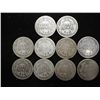 Image 2 : 10 ASSORTED BARBER DIMES