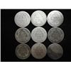 Image 2 : 9 ASSORTED 1880'S SEATED LIBERTY DIMES