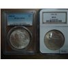 Image 1 : 2 SLABBED MORGAN SILVER DOLLARS SEE DESCRIPTION