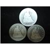 Image 1 : 1853,57 & 76 SEATED LIBERTY QUARTERS