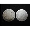 Image 1 : 1875 & 76 SEATED LIBERTY QUARTERS