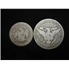 Image 2 : 1873 SEATED LIBERTY QUARTER AND 1907 BARBER HALF