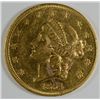 Image 1 : 1854 $20 LIBERTY GOLD COIN MS61 PLANCHET STREAK OBV