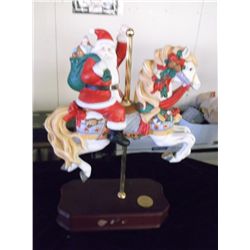 Musical Santa Carrousel Horse