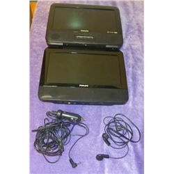 Phillips DVD Player W/Screen and 1 Extra Screen,
