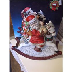 Musical Santa Claus on Rocking Horse