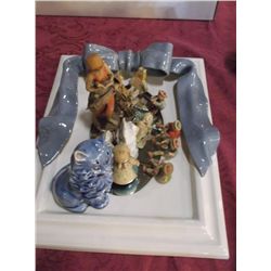 Porcelain Mirror With Figurines