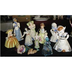 12 Pieces Misc. Porcelain and Ceramic Figurines
