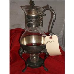 Glass & Silver Plate Coffee Urn