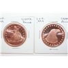 Lot Of (2) 1 oz. Copper Coin