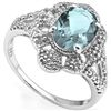 Image 1 : 7x9mm Oval Topaz & Diamond 0.925 Silver Ring