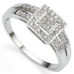 Fantastic Diamond Accent 0.925 Silver Ring