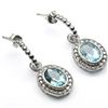 Image 1 : Precious 2.82 Ct Blue Topaz 925 Silver Earrings