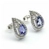 Image 1 : Exclusive Genuine Tanzanite Silver Earrings