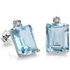 Image 1 : Perfect 2.49 Ct Blue Topaz 925 Silver Earrings