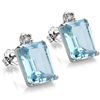 Image 2 : Perfect 2.49 Ct Blue Topaz 925 Silver Earrings