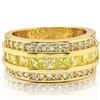 Image 2 : Fine Peridot / White Sapphire 18K Gold Plated Ring