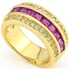 Image 1 : Fine Peridot / White Sapphire 18K Gold Plated Ring