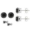 Image 1 : Astonishing 0.50CT Black Diamond in 0.925 Stud Earring
