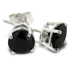 Astonishing 2.0Ct Black Diamond in 0.925 Stud Earring