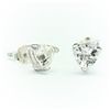 Image 1 : Fantastic 5mm Trillion White Topaz Stud Silver Earring