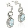 Image 2 : Marvelous 2.82 Ct Blue Topaz 925 Silver Earrings