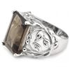 Image 3 : BIG 12X16MM SMOKY TOPAZ & 0.925 SILVER RING