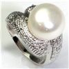 Image 1 : SUPERP 12MM FRESH WATER PEARL IN SILVER EARRINGS