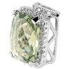 Image 2 : SMASHING 5CT GREEN AMETHYST 0.925 SILVER PENDANT