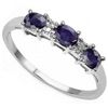 Image 1 : SAPPHIRE & DIAMOND 0.925 SILVER RING SIZE 7