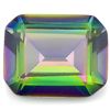 Image 1 : Fancy 8x10mm Octagon Mystical Rainbow Quartz Gemstone