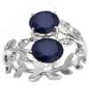 Image 1 : Beautiful Sapphire & Diamond in 10K Gold Ring