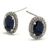 Image 1 : Sapphire & Diamond Accent 10K Gold Earrings