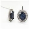 Image 2 : Sapphire & Diamond Accent 10K Gold Earrings