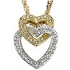 Image 1 : Eternity Diamond Heart with 2 Tone Silver Pendant
