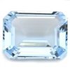 Image 1 : Big Emerald Cut 12x16mm/15.8CT Blue Topaz Gemstone