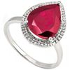 Image 1 : 10x12mm Africa Ruby & Diamond in Gold Ring
