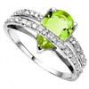 Image 1 : Amazing 10K Gold Ring with Peridot and Diamond