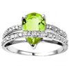 Image 2 : Amazing 10K Gold Ring with Peridot and Diamond