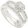 Image 1 : DIAMOND BRIDAL WEDDING RING SETS-T.W 0.38CT