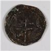 Image 2 : SPANISH COLONIAL 2 REAL COB 1600'S SHARP CROSS